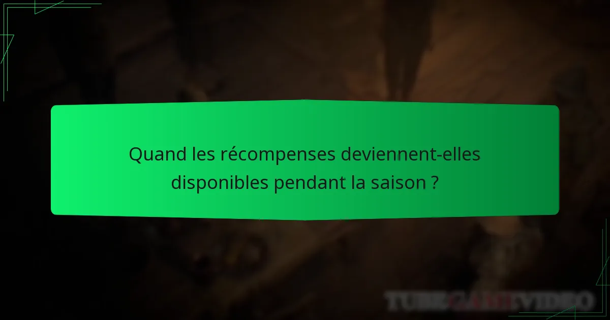 Comment les récompenses de la saison actuelle se comparent-elles à celles des saisons précédentes ?