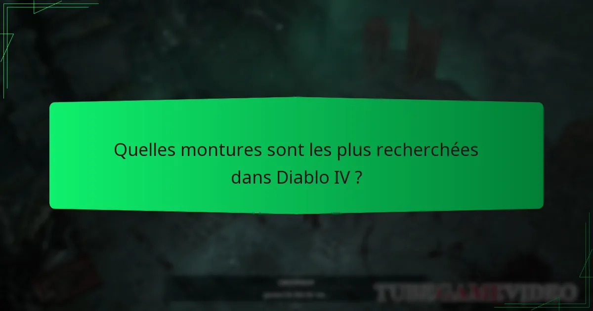 Quelles sont les promotions actuelles pour les montures dans Diablo IV ?
